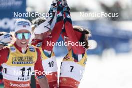 17.03.2024, Falun, Sweden (SWE): Anne Kjersti Kalvaa (NOR), Heidi Weng (NOR), (l-r)  - FIS world cup cross-country, mass, Falun (SWE). www.nordicfocus.com. © Modica/NordicFocus. Every downloaded picture is fee-liable.