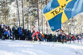 17.03.2024, Falun, Sweden (SWE): Keidy Kaasiku (EST), Izabela Marcisz (POL), Katherine Sauerbrey (GER), (l-r)  - FIS world cup cross-country, mass, Falun (SWE). www.nordicfocus.com. © Modica/NordicFocus. Every downloaded picture is fee-liable.