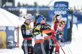 17.03.2024, Falun, Sweden (SWE): Katharina Hennig (GER), Victoria Carl (GER), (l-r)  - FIS world cup cross-country, mass, Falun (SWE). www.nordicfocus.com. © Modica/NordicFocus. Every downloaded picture is fee-liable.