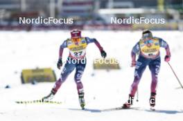 17.03.2024, Falun, Sweden (SWE): Novie Mccabe (USA), Rosie Brennan (USA), (l-r)  - FIS world cup cross-country, mass, Falun (SWE). www.nordicfocus.com. © Modica/NordicFocus. Every downloaded picture is fee-liable.