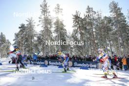 17.03.2024, Falun, Sweden (SWE): Katharina Hennig (GER), Krista Parmakoski (FIN), Linn Svahn (SWE), (l-r)  - FIS world cup cross-country, mass, Falun (SWE). www.nordicfocus.com. © Modica/NordicFocus. Every downloaded picture is fee-liable.