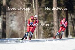 17.03.2024, Falun, Sweden (SWE): Harald Oestberg Amundsen (NOR), Johannes Hoesflot Klaebo (NOR), (l-r)  - FIS world cup cross-country, mass, Falun (SWE). www.nordicfocus.com. © Modica/NordicFocus. Every downloaded picture is fee-liable.