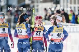 17.03.2024, Falun, Sweden (SWE): Rosie Brennan (USA), Haley Brewster (USA), Novie Mccabe (USA), Sydney Palmer-Leger (USA), (l-r)  - FIS world cup cross-country, mass, Falun (SWE). www.nordicfocus.com. © Modica/NordicFocus. Every downloaded picture is fee-liable.