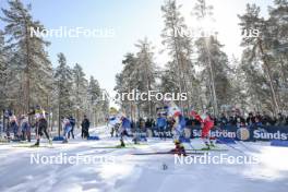 17.03.2024, Falun, Sweden (SWE): Katharina Hennig (GER), Krista Parmakoski (FIN), Linn Svahn (SWE), Jonna Sundling (SWE), Teresa Stadlober (AUT), (l-r)  - FIS world cup cross-country, mass, Falun (SWE). www.nordicfocus.com. © Modica/NordicFocus. Every downloaded picture is fee-liable.