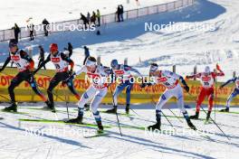 14.01.2024, Oberstdorf, Germany (GER): Kasper Moen Flatla (NOR), Espen Bjoernstad (NOR), (l-r)  - FIS world cup nordic combined men, compact HS106/7.5km, Oberstdorf (GER). www.nordicfocus.com. © Volk/NordicFocus. Every downloaded picture is fee-liable.