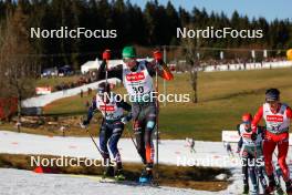 27.01.2024, Schonach, Germany (GER): Laurent Muhlethaler (FRA), Wendelin Thannheimer (GER), (l-r)  - FIS world cup nordic combined men, individual gundersen HS100/10km, Schonach (GER). www.nordicfocus.com. © Volk/NordicFocus. Every downloaded picture is fee-liable.