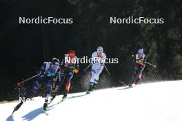 27.01.2024, Schonach, Germany (GER): Jens Luraas Oftebro (NOR), Manuel Faisst (GER), (l-r)  - FIS world cup nordic combined men, individual gundersen HS100/10km, Schonach (GER). www.nordicfocus.com. © Volk/NordicFocus. Every downloaded picture is fee-liable.