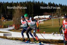27.01.2024, Schonach, Germany (GER): Laurent Muhlethaler (FRA), Wendelin Thannheimer (GER), (l-r)  - FIS world cup nordic combined men, individual gundersen HS100/10km, Schonach (GER). www.nordicfocus.com. © Volk/NordicFocus. Every downloaded picture is fee-liable.