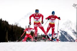 02.02.2024, Seefeld, Austria (AUT): Benjamin Loomis (USA), Grant Andrews (USA), (l-r)  - FIS world cup nordic combined men, individual gundersen HS109/7.5km, Seefeld (AUT). www.nordicfocus.com. © Modica/NordicFocus. Every downloaded picture is fee-liable.
