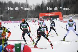11.02.2024, Otepaeae, Estonia (EST): Terence  Weber (GER), Manuel  Faisst (GER), Espen  Bjoernstad (NOR), (l-r)  - FIS world cup nordic combined men, individual gundersen HS97/10km, Otepaeae (EST). www.nordicfocus.com. © Authamayou/NordicFocus. Every downloaded picture is fee-liable.
