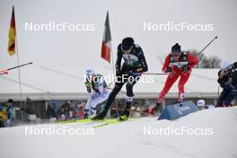 11.02.2024, Otepaeae, Estonia (EST): Aaron  Kostner (ITA), Stephen  Schumann (USA), (l-r)  - FIS world cup nordic combined men, individual gundersen HS97/10km, Otepaeae (EST). www.nordicfocus.com. © Authamayou/NordicFocus. Every downloaded picture is fee-liable.