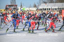 09.02.2024, Otepaeae, Estonia (EST): Eero Hirvonen (FIN), Johannes Lamparter (AUT), Stefan Rettenegger (AUT), (l-r)  - FIS world cup nordic combined men, mass HS97/10km, Otepaeae (EST). www.nordicfocus.com. © Authamayou/NordicFocus. Every downloaded picture is fee-liable.
