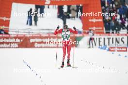 02.03.2024, Lahti, Finland (FIN): Benjamin Loomis (USA) - FIS world cup nordic combined men, team sprint HS130/2x7.5km, Lahti (FIN). www.nordicfocus.com. © Thibaut/NordicFocus. Every downloaded picture is fee-liable.