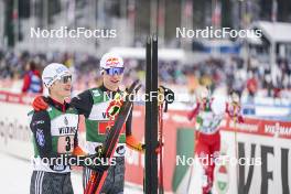 02.03.2024, Lahti, Finland (FIN): Manuel Faisst (GER), Vinzenz Geiger (GER), (l-r)  - FIS world cup nordic combined men, team sprint HS130/2x7.5km, Lahti (FIN). www.nordicfocus.com. © Thibaut/NordicFocus. Every downloaded picture is fee-liable.