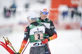 02.03.2024, Lahti, Finland (FIN): Manuel Faisst (GER), Vinzenz Geiger (GER), (l-r)  - FIS world cup nordic combined men, team sprint HS130/2x7.5km, Lahti (FIN). www.nordicfocus.com. © Thibaut/NordicFocus. Every downloaded picture is fee-liable.