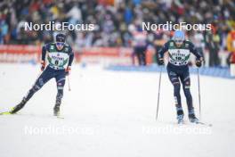 02.03.2024, Lahti, Finland (FIN): Iacopo Bortolas (ITA), Raffaele Buzzi (ITA), (l-r)  - FIS world cup nordic combined men, team sprint HS130/2x7.5km, Lahti (FIN). www.nordicfocus.com. © Thibaut/NordicFocus. Every downloaded picture is fee-liable.