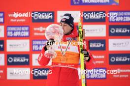 17.03.2024, Trondheim, Norway (NOR): Jarl Magnus Riiber (NOR) - FIS world cup nordic combined men, cups, Trondheim (NOR). www.nordicfocus.com. © Thibaut/NordicFocus. Every downloaded picture is fee-liable.