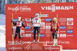 13.01.2024, Oberstdorf, Germany (GER): Ida Marie Hagen (NOR), Mari Leinan Lund (NOR), Gyda Westvold Hansen (NOR), (l-r) - FIS world cup nordic combined women, individual gundersen HS106/5km, Oberstdorf (GER). www.nordicfocus.com. © Volk/NordicFocus. Every downloaded picture is fee-liable.