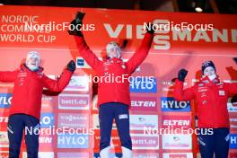 13.01.2024, Oberstdorf, Germany (GER): Ida Marie Hagen (NOR), Mari Leinand Lund (NOR), Gyda Westvold Hansen (NOR), (l-r) - FIS world cup nordic combined women, individual gundersen HS106/5km, Oberstdorf (GER). www.nordicfocus.com. © Volk/NordicFocus. Every downloaded picture is fee-liable.