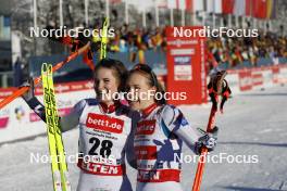 13.01.2024, Oberstdorf, Germany (GER): Mille Marie Hagen (NOR), Ida Marie Hagen (NOR), (l-r)  - FIS world cup nordic combined women, individual gundersen HS106/5km, Oberstdorf (GER). www.nordicfocus.com. © Volk/NordicFocus. Every downloaded picture is fee-liable.