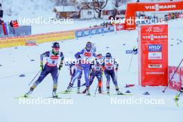14.01.2024, Oberstdorf, Germany (GER): Haruka Kasai (JPN), Minja Korhonen (FIN), Annalena Slamik (AUT), (l-r)  - FIS world cup nordic combined women, compact HS106/5km, Oberstdorf (GER). www.nordicfocus.com. © Volk/NordicFocus. Every downloaded picture is fee-liable.