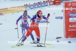 14.01.2024, Oberstdorf, Germany (GER): Heta Hirvonen (FIN), Tereza Koldovska (CZE), (l-r)  - FIS world cup nordic combined women, compact HS106/5km, Oberstdorf (GER). www.nordicfocus.com. © Volk/NordicFocus. Every downloaded picture is fee-liable.