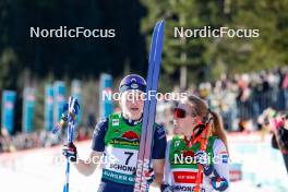 27.01.2024, Schonach, Germany (GER): Lena Brocard (FRA), Ida Marie Hagen (NOR), (l-r)  - FIS world cup nordic combined women, individual gundersen HS100/4km, Schonach (GER). www.nordicfocus.com. © Volk/NordicFocus. Every downloaded picture is fee-liable.