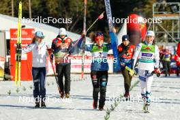 27.01.2024, Schonach, Germany (GER): Ida Marie Hagen (NOR), Nathalie Armbruster (GER), Mari Leinand Lund (NOR), (l-r)  - FIS world cup nordic combined women, individual gundersen HS100/4km, Schonach (GER). www.nordicfocus.com. © Volk/NordicFocus. Every downloaded picture is fee-liable.