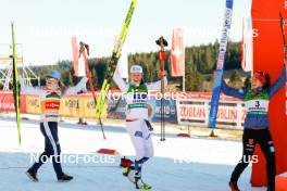 27.01.2024, Schonach, Germany (GER): Ida Marie Hagen (NOR), Nathalie Armbruster (GER), Mari Leinand Lund (NOR), (l-r)  - FIS world cup nordic combined women, individual gundersen HS100/4km, Schonach (GER). www.nordicfocus.com. © Volk/NordicFocus. Every downloaded picture is fee-liable.