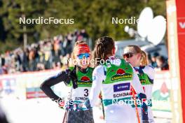 27.01.2024, Schonach, Germany (GER): Nathalie Armbruster (GER), Mari Leinan Lund (NOR), Ida Marie Hagen (NOR), (l-r)  - FIS world cup nordic combined women, individual gundersen HS100/4km, Schonach (GER). www.nordicfocus.com. © Volk/NordicFocus. Every downloaded picture is fee-liable.