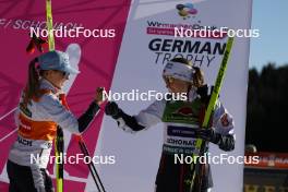 28.01.2024, Schonach, Germany (GER): Ida Marie Hagen (NOR), Gyda Westvold Hansen (NOR), (l-r) - FIS world cup nordic combined women, individual gundersen HS100/8km, Schonach (GER). www.nordicfocus.com. © Volk/NordicFocus. Every downloaded picture is fee-liable.