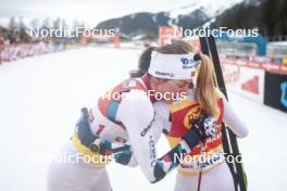 02.02.2024, Seefeld, Austria (AUT): Mari Leinan Lund (NOR), Ida Marie Hagen (NOR), (l-r)  - FIS world cup nordic combined women, individual gundersen HS109/5km, Seefeld (AUT). www.nordicfocus.com. © Modica/NordicFocus. Every downloaded picture is fee-liable.