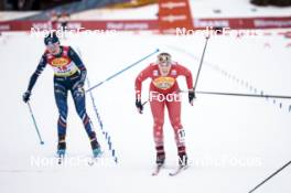 02.02.2024, Seefeld, Austria (AUT): Lena Brocard (FRA), Annika Malacinski (USA), (l-r)  - FIS world cup nordic combined women, individual gundersen HS109/5km, Seefeld (AUT). www.nordicfocus.com. © Modica/NordicFocus. Every downloaded picture is fee-liable.