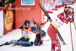 02.02.2024, Seefeld, Austria (AUT): Lena Brocard (FRA), Nathalie Armbruster (GER), (l-r)  - FIS world cup nordic combined women, individual gundersen HS109/5km, Seefeld (AUT). www.nordicfocus.com. © Modica/NordicFocus. Every downloaded picture is fee-liable.
