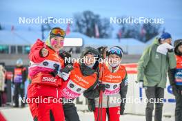 10.02.2024, Otepaeae, Estonia (EST): Anju Nakamura (JPN), Sana Azegami (JPN), Yuna Kasai (JPN), Haruka Kasai (JPN), (l-r)  - FIS world cup nordic combined women, individual gundersen HS97/5km, Otepaeae (EST). www.nordicfocus.com. © Authamayou/NordicFocus. Every downloaded picture is fee-liable.