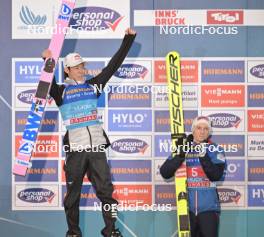 03.01.2024, Innsbruck, Austria (AUT): Ryoyu Kobayashi (JPN), Jan Hoerl (AUT), (l-r) - FIS world cup ski jumping men, four hills tournament, individual HS130, Innsbruck (AUT). www.nordicfocus.com. © Reichert/NordicFocus. Every downloaded picture is fee-liable.