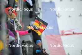 02.01.2024, Innsbruck, Austria (AUT): feature: german flag - FIS world cup ski jumping men, four hills tournament, individual HS130, Innsbruck (AUT). www.nordicfocus.com. © Reichert/NordicFocus. Every downloaded picture is fee-liable.