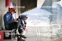 02.01.2024, Innsbruck, Austria (AUT): Karl Geiger (GER) - FIS world cup ski jumping men, four hills tournament, individual HS130, Innsbruck (AUT). www.nordicfocus.com. © Reichert/NordicFocus. Every downloaded picture is fee-liable.