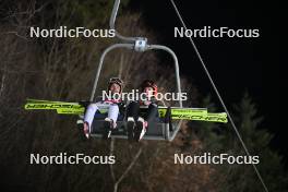 17.01.2024, Szczyrk, Poland (POL): Pius Paschke (GER), Karl Geiger (GER), (l-r) - FIS world cup ski jumping men, individual HS104, Szczyrk (POL). www.nordicfocus.com. © Reichert/NordicFocus. Every downloaded picture is fee-liable.
