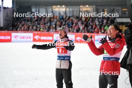 20.01.2024, Zakopane, Poland (POL): Ren Nikaido (JPN), Naoki Nakamura (JPN), (l-r) - FIS world cup ski jumping men, team HS140, Zakopane (POL). www.nordicfocus.com. © Reichert/NordicFocus. Every downloaded picture is fee-liable.