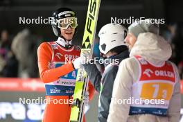 20.01.2024, Zakopane, Poland (POL): Gregor Deschwanden (SUI), Remo Imhof (SUI), Kilian Peier (SUI), (l-r) - FIS world cup ski jumping men, team HS140, Zakopane (POL). www.nordicfocus.com. © Reichert/NordicFocus. Every downloaded picture is fee-liable.