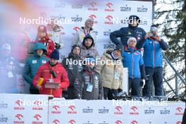 20.01.2024, Zakopane, Poland (POL): Andreas Widhoelzl (AUT), Matthias Troy (AUT) - FIS world cup ski jumping men, team HS140, Zakopane (POL). www.nordicfocus.com. © Reichert/NordicFocus. Every downloaded picture is fee-liable.