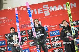 03.02.2024, Willingen, Germany (GER): Ryoyu Kobayashi (JPN), Johann Andre Forfang (NOR), Kristoffer Eriksen Sundal (NOR), (l-r) - FIS world cup ski jumping men, individual HS147, Willingen (GER). www.nordicfocus.com. © Reichert/NordicFocus. Every downloaded picture is fee-liable