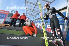 02.02.2024, Willingen, Germany (GER): Simon Ammann (SUI), Daniel Huber (AUT), (l-r) - FIS world cup ski jumping men, training, Willingen (GER). www.nordicfocus.com. © Reichert/NordicFocus. Every downloaded picture is fee-liable