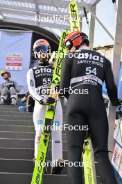 02.02.2024, Willingen, Germany (GER): Pius Paschke (GER), Karl Geiger (GER), (l-r) - FIS world cup ski jumping men, training, Willingen (GER). www.nordicfocus.com. © Reichert/NordicFocus. Every downloaded picture is fee-liable