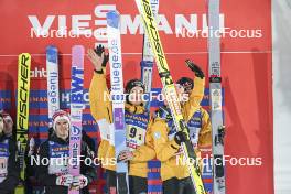 02.03.2024, Lahti, Finland (FIN): Halvor Egner Granerud (NOR), Philipp Raimund (GER), Stephan Leyhe (GER), Pius Paschke (GER), Andreas Wellinger (GER), (l-r)  - FIS world cup ski jumping men, team HS130, Lahti (FIN). www.nordicfocus.com. © Thibaut/NordicFocus. Every downloaded picture is fee-liable.