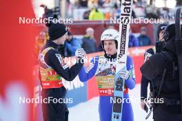 28.01.2024, Bad Mitterndorf, Germany (GER): Lovro Kos (SLO), Domen Prevc (SLO), (l-r)  - FIS world championships ski flying men, team HS235, Bad Mitterndorf (GER). www.nordicfocus.com. © Thibaut/NordicFocus. Every downloaded picture is fee-liable.