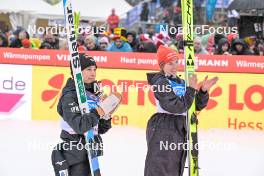 03.02.2024, Willingen, Germany (GER): Sara Takanashi (JPN), Katharina Schmid (GER), (l-r) - FIS world cup ski jumping women, individual HS147, Willingen (GER). www.nordicfocus.com. © Reichert/NordicFocus. Every downloaded picture is fee-liable