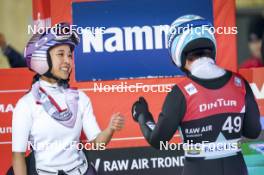 12.03.2024, Trondheim, Norway (NOR): Sara Takanashi (JPN), Yuki Ito (JPN), (l-r)  - FIS world cup ski jumping women, individual HS100, Trondheim (NOR). www.nordicfocus.com. © Thibaut/NordicFocus. Every downloaded picture is fee-liable.