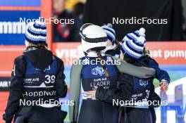 13.03.2024, Trondheim, Norway (NOR): Silje Opseth (NOR), Eirin Maria Kvandal (NOR), Thea Minyan Bjoerseth (NOR), (l-r)  - FIS world cup ski jumping women, individual HS140, Trondheim (NOR). www.nordicfocus.com. © Thibaut/NordicFocus. Every downloaded picture is fee-liable.